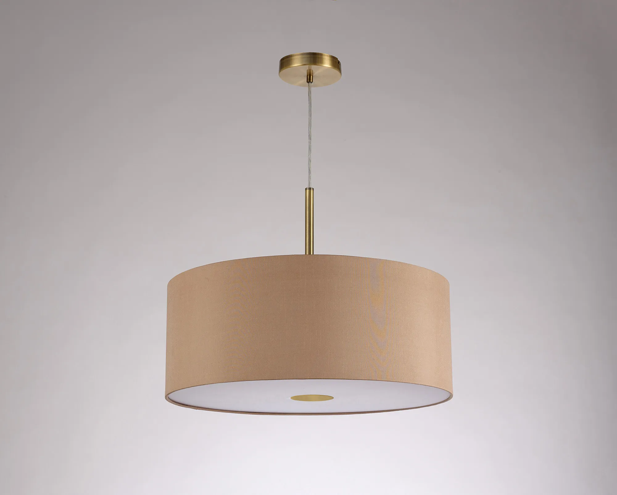 Baymont 50cm Pendant 1 Light Antique Brass, Antique Gold/Ruby, Frosted Diffuser DK0228  Deco Baymont AB AG